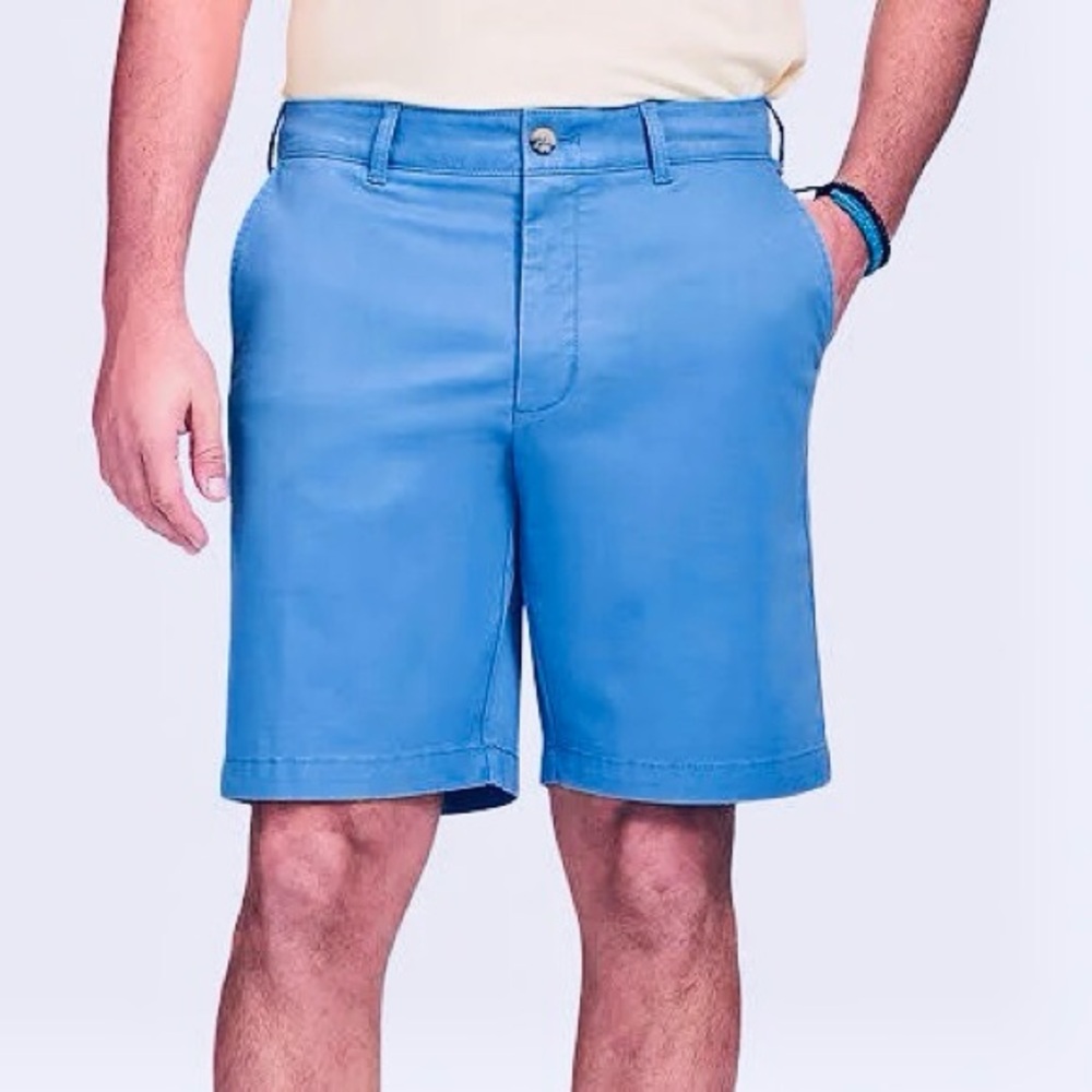 IZOD Saltwater Cobalt Blue 9 1/2" Cotton Stretch Golf Chino Shorts 42 Waist NWT